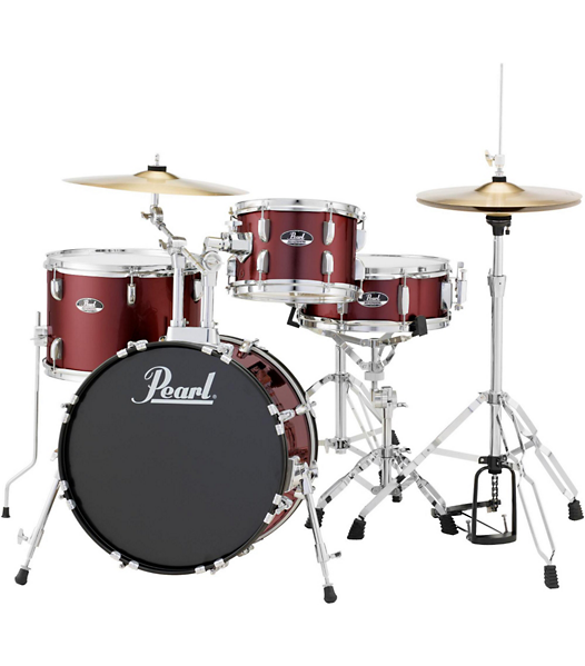pearl drum kit red color