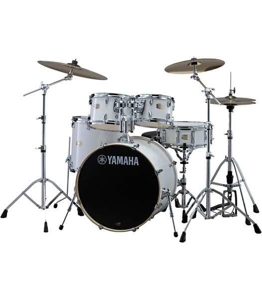 Yamaha drum kit white